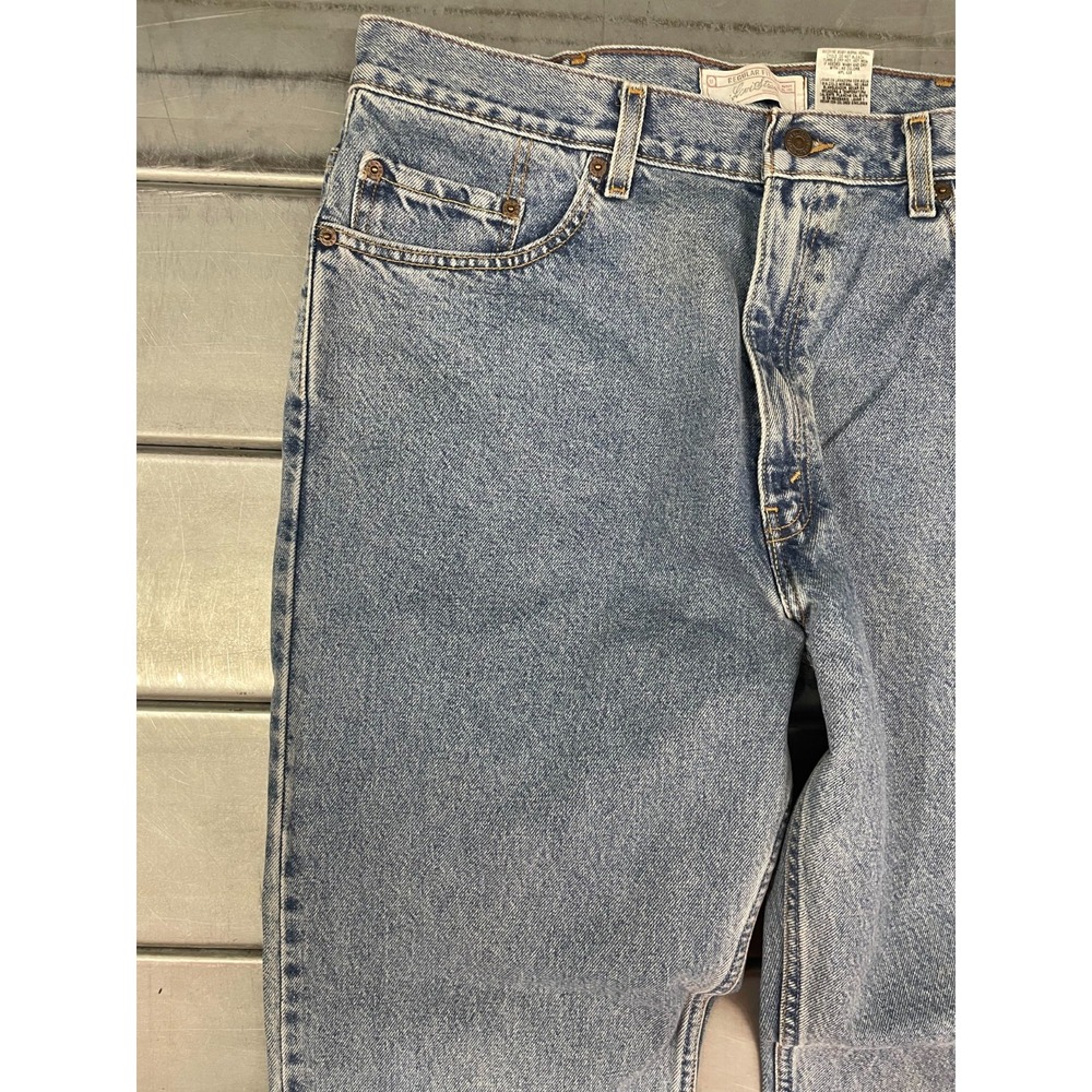 Signature Levis Mens 36X30 Blue Medium Wash Denim Regular Straight 100% Cotton - Picture 3 of 16